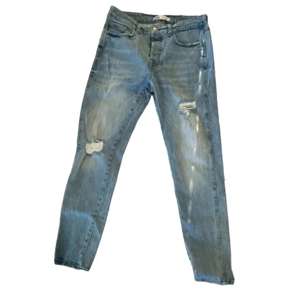 Zara Denim - Zara distressed Jeans light‎ wash size 32 EUC